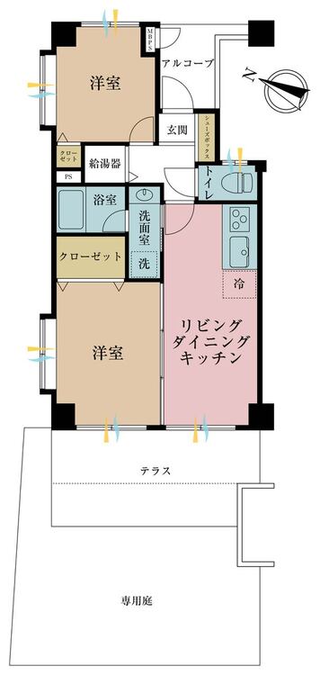 その他 2LDK、専有面積45.82m2