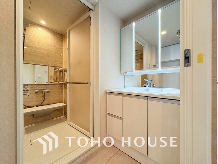 洗面 清潔感のある洗面室