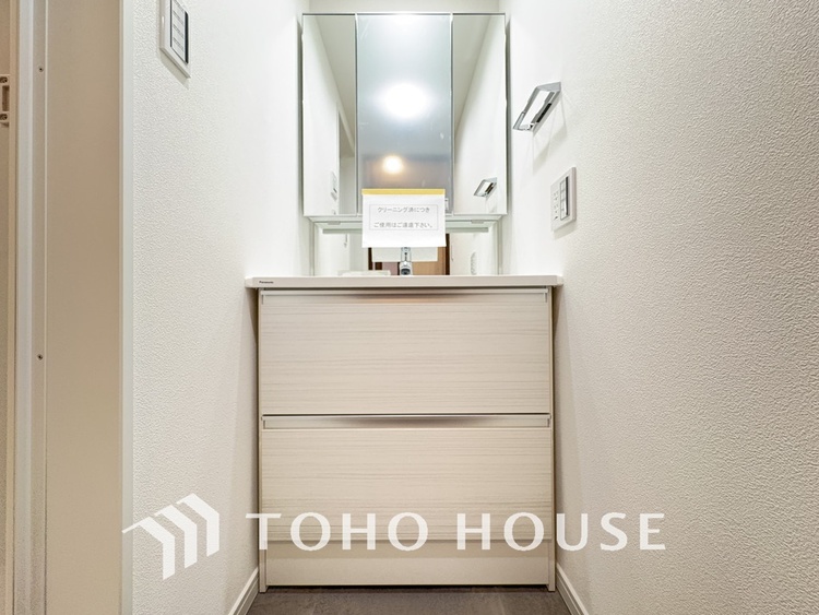 洗面 清潔感のある洗面室