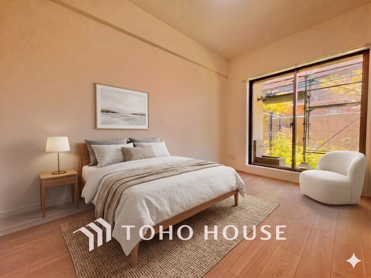 内装 ＊配置してある家具や小物はCGによるイメージ画像です。感性を育むプライベートルームはシンプルでスマートな空間。好みの空間で読書をしたり、音楽を聞いたりと一人の時間も充実したものにできます。