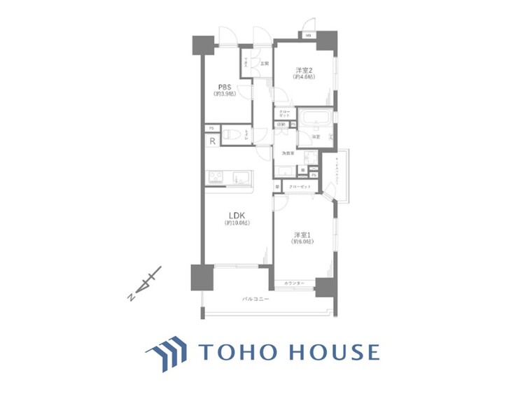 間取り 【house the light is illuminat】採光と風　家事導線も比較的良好で、風通しの良さで過ごしやすい麗(うら)らかな気分にさせてくれるリビング