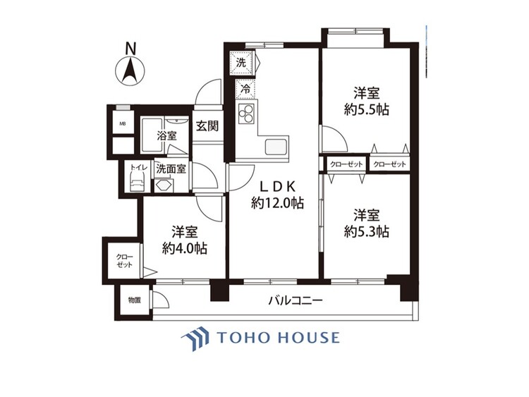間取り ◆居心地のいい暮らし◆には欠かせない眩い採光。ゆったりとした幅の窓からこの空間に降り注ぐ採光が絶えない。明るいリビングこそ居心地のいい暮らしが待っているのだと思う。
