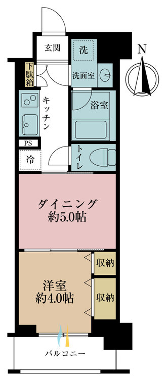 その他 1DK、専有面積30.32m2、バルコニー面積3.84m2