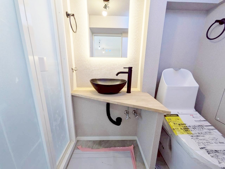 洗面 何かと物が増える場所だからこそ、スッキリと見映えの良い空間に。