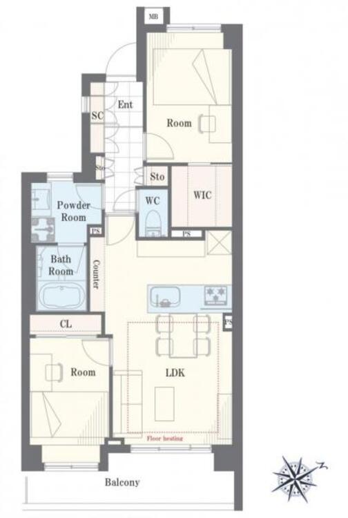 間取り 間取図　2LDK