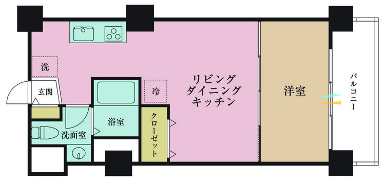 その他 1LDK、専有面積30.02m2