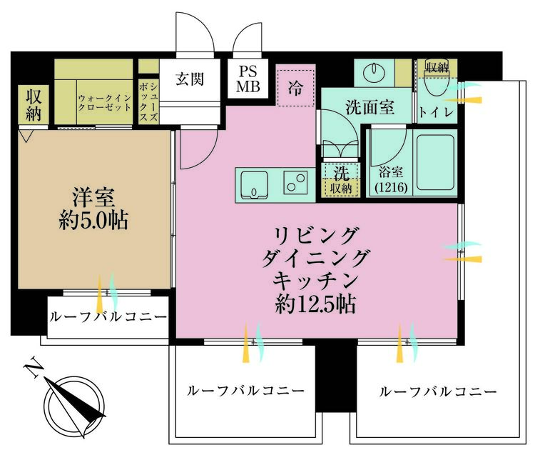 その他 1LDK、専有面積42.61m2