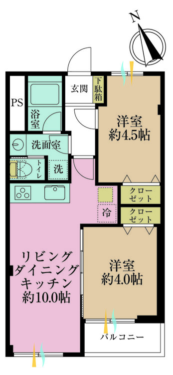 その他 2LDK、専有面積50.22m2
