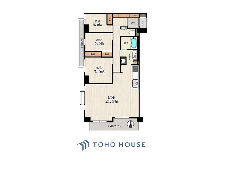 間取り ◆居心地のいい暮らし◆には欠かせない眩い採光。ゆったりとした幅の窓からこの空間に降り注ぐ採光が絶えない。明るいリビングこそ居心地のいい暮らしが待っているのだと思う。
