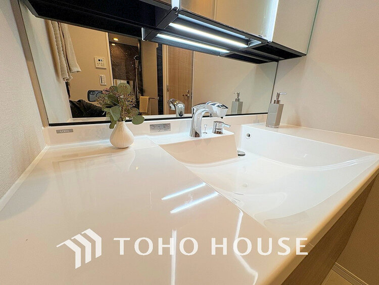 洗面 新規交換済みの洗面化粧台