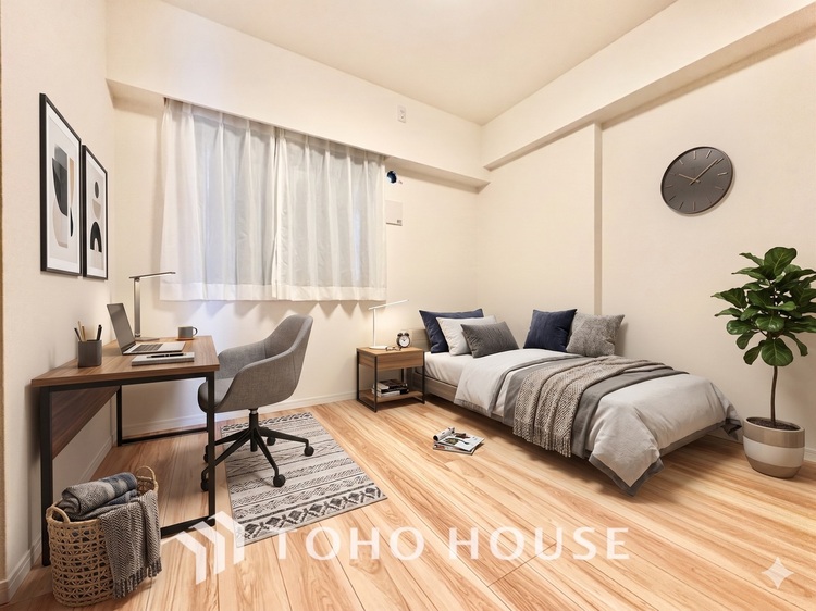 内装 寝室は一日の疲れを癒す大切な空間。快適で落ち着けるおすすめの間取りです。※生成AIによるイメージです。家具・小物は販売価格に含まれません。