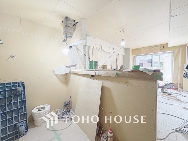 キッチン 現在改装中◆家族のおはよう◆の声を笑顔で迎えてあげられるシステムキッチン。朝ごはんが楽しみでちょっと早起きしたくなるんです。