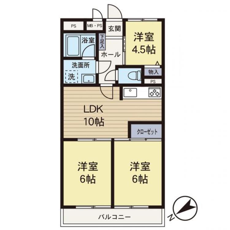 間取り 【間取り図】新規リフォーム物件です！オートロック付きのマンションです！