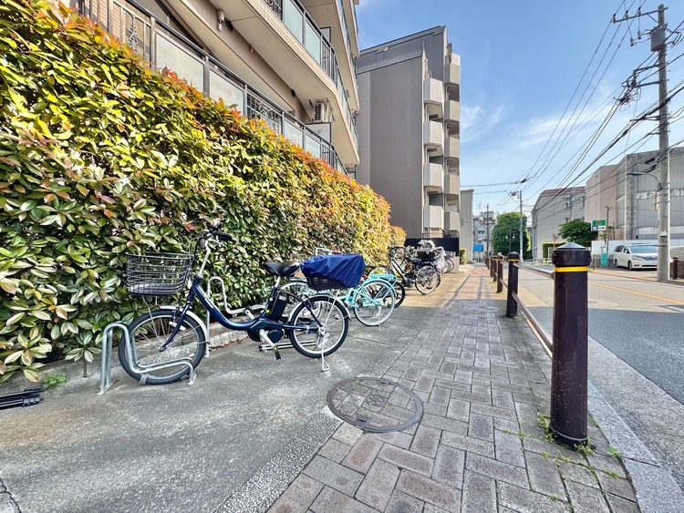 設備 整理整頓された駐輪場で、管理体制の良好さがうかがえます。