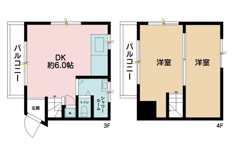 その他 2DK、専有面積32.74m2