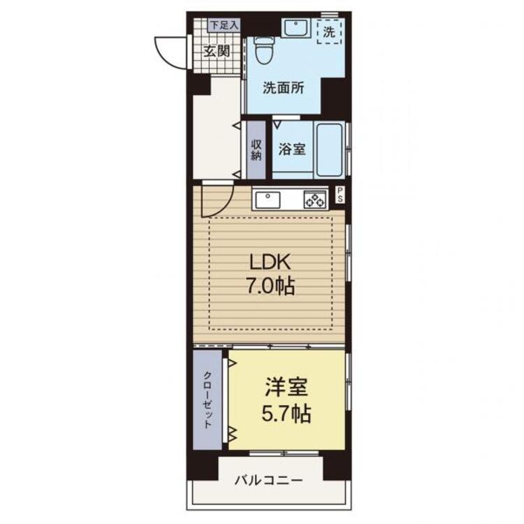 間取り 【間取り】リフォーム完了したお部屋になります。即入居も可能です。