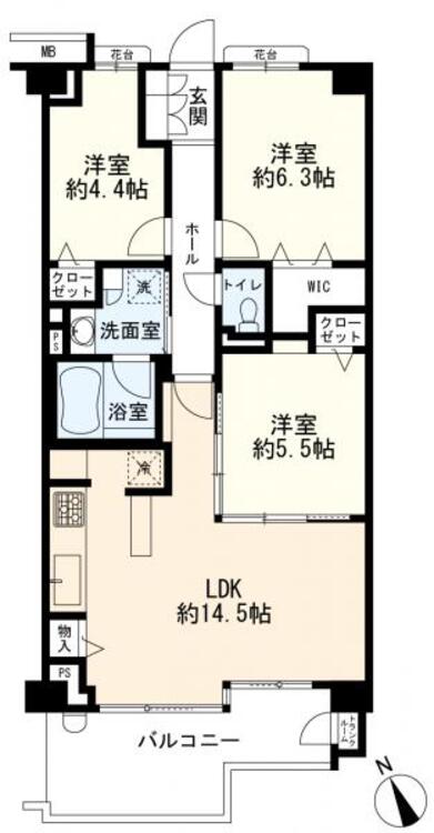 間取り 3LDK