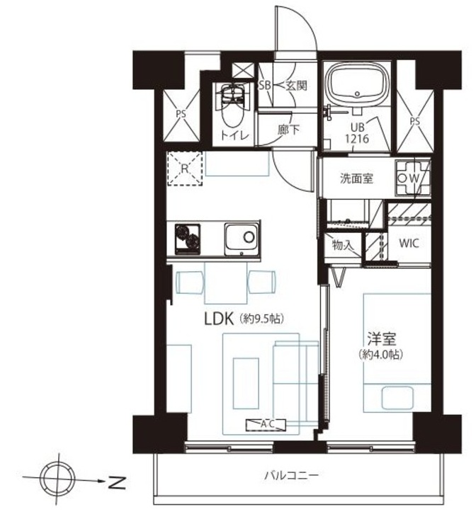 間取り 1LDK