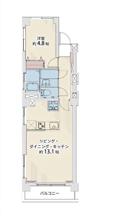 その他 1LDK、専有面積37.05m2、バルコニー面積4.32m2