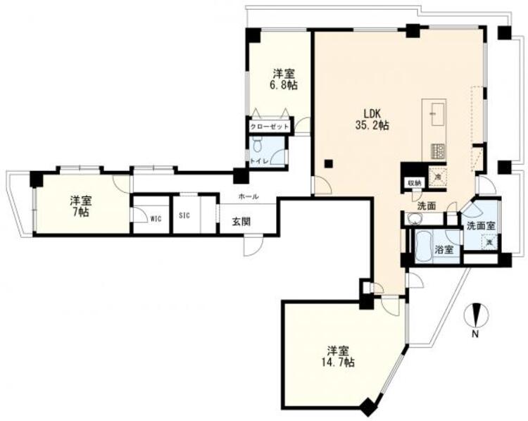間取り 間取図　３ＬＤＫ