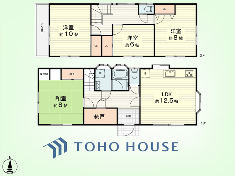 間取り 4SLDK　建物面積115.66平米、土地面積133.70平米