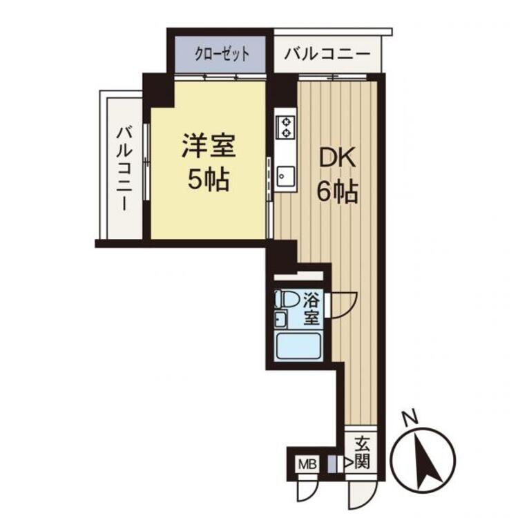 間取り 2か所にバルコニーがついています！