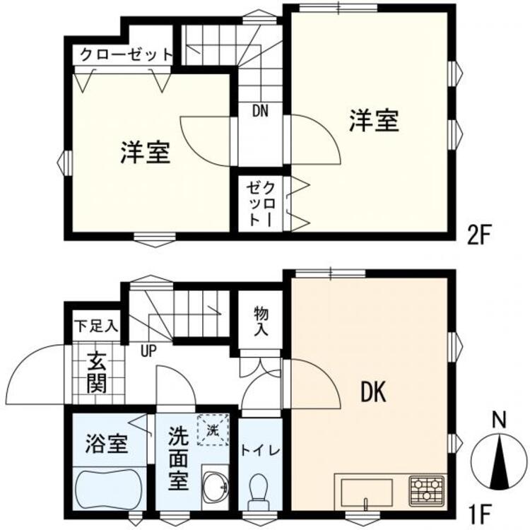 間取り 間取図　２ＤＫ