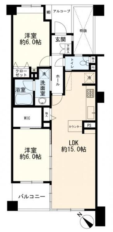 間取り 間取り（２ＬＤＫ＋ＷＩＣ）