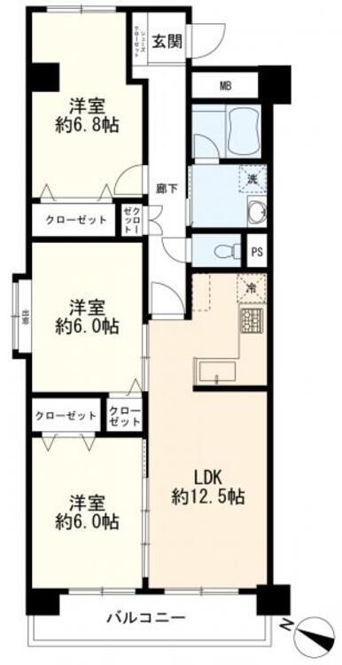 間取り 間取図　3LDK