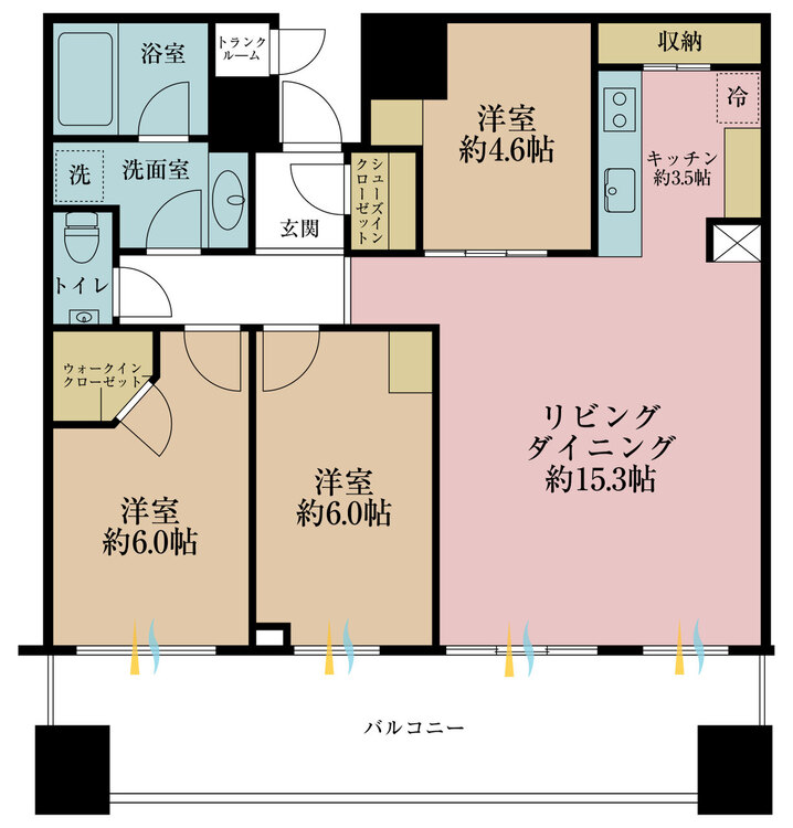 その他 3LDK、専有面積78.67m2、バルコニー面積17.74m2