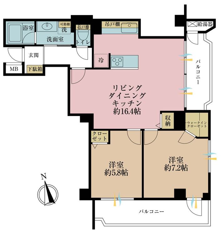 その他 2LDK、専有面積62.51m2
