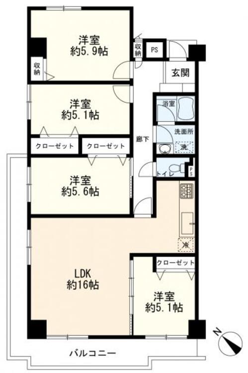 間取り 間取図(３LDK)