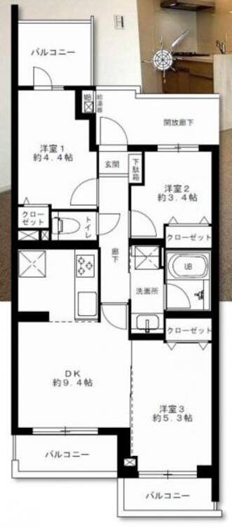 間取り 間取図　3DK