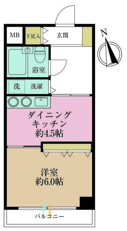 その他 1DK、専有面積31.8m2、バルコニー面積2.32m2