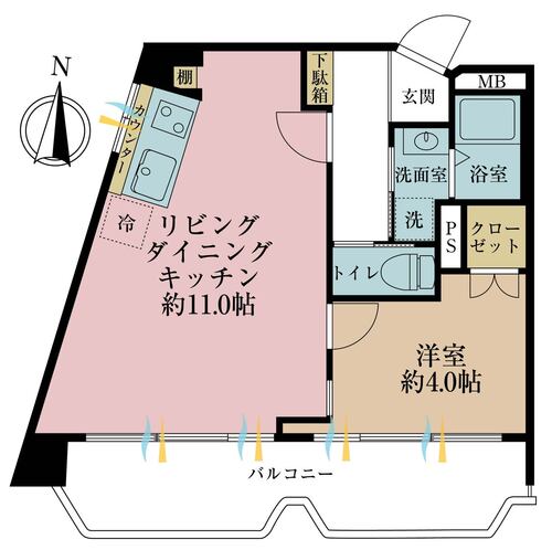 明大前フラワーマンションの物件画像