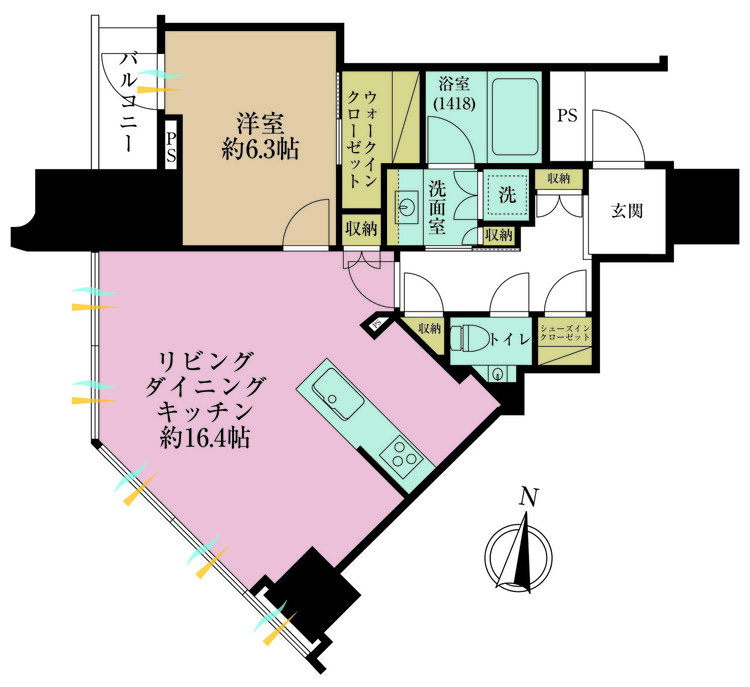 その他 1LDK、専有面積59.34m2