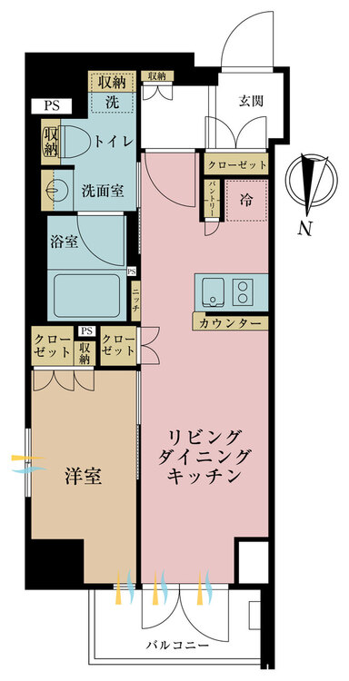 その他 1LDK、専有面積31.01m2、バルコニー面積3.16m2