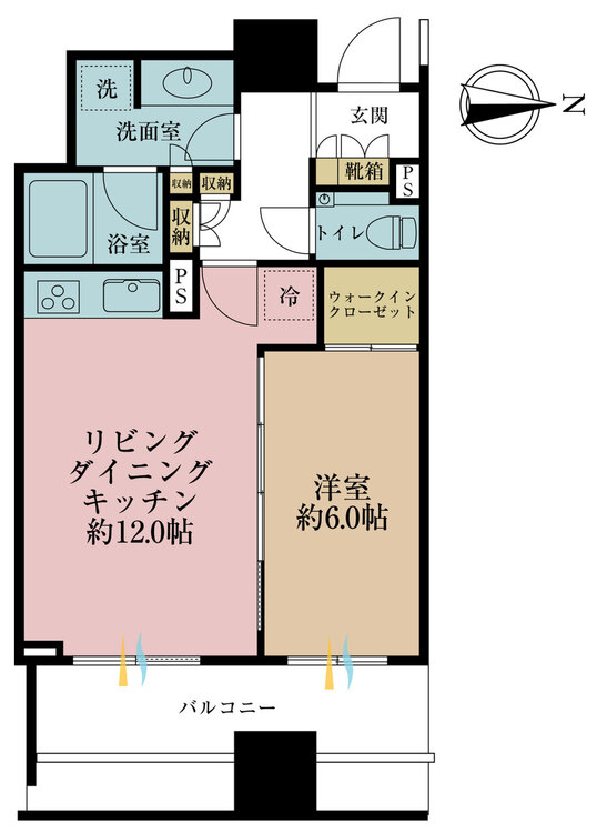 その他 1LDK、専有面積44.99m2、バルコニー面積10.4m2