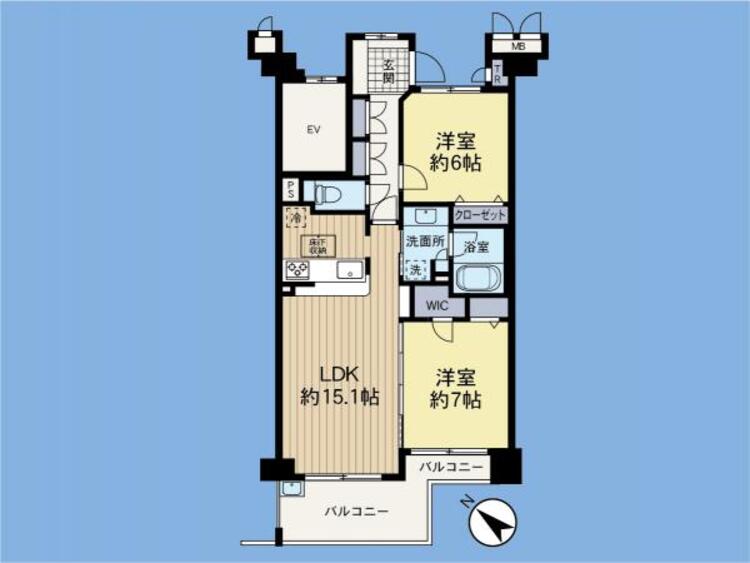 間取り 全室6帖以上でゆったりとした間取です。収納も多く便利です。