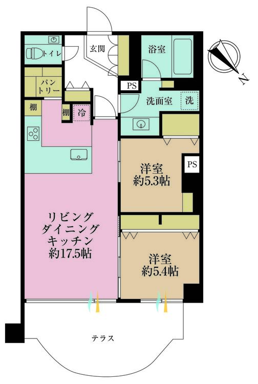 その他 2LDK、専有面積74.2m2