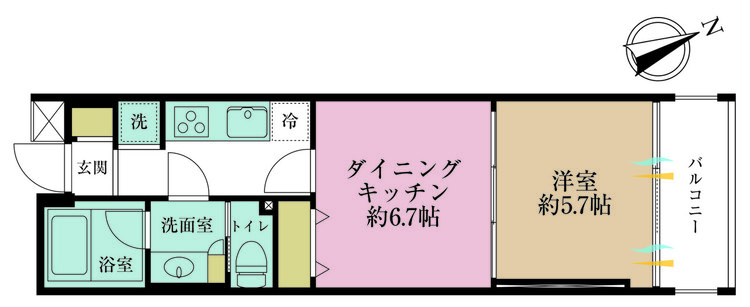 その他 1DK、専有面積36.35m2、バルコニー面積4.06m2