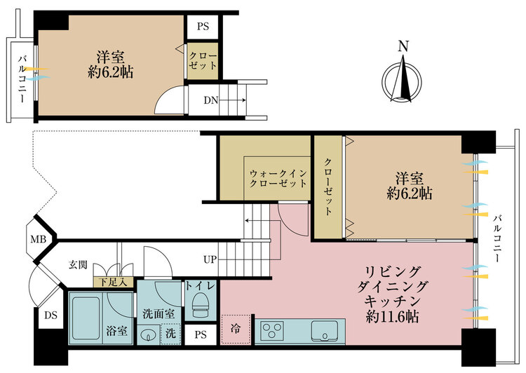 その他 2LDK、専有面積73.12m2