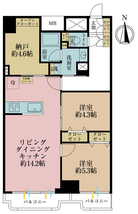 その他 2LDK+S（納戸）、専有面積71.36m2