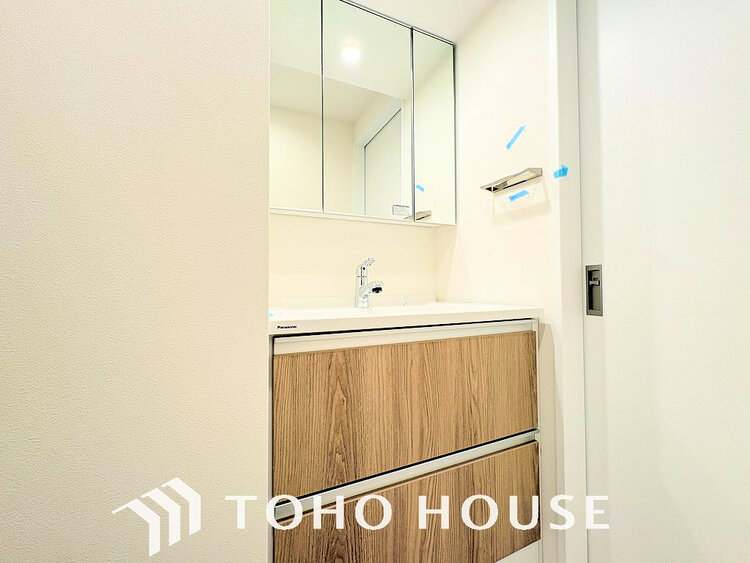 洗面 清潔感のある脱衣場