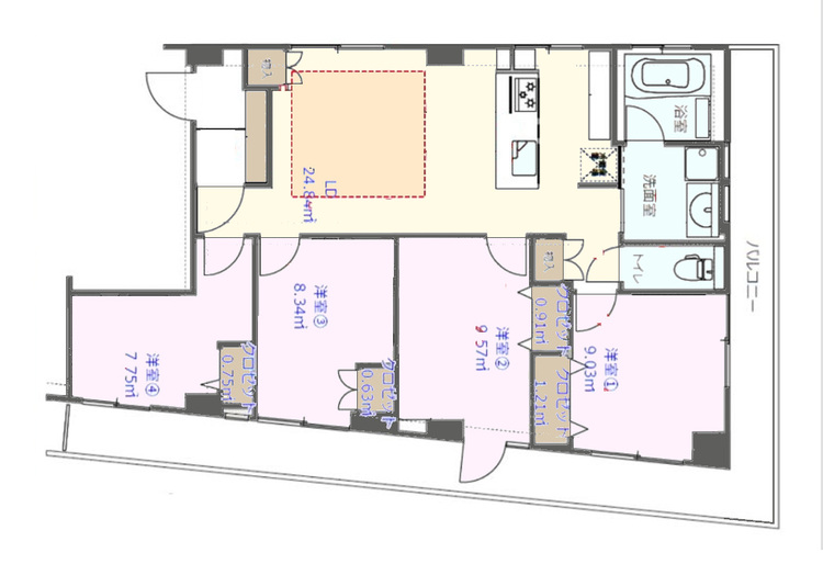 その他 4LDK、専有面積73.71m2
