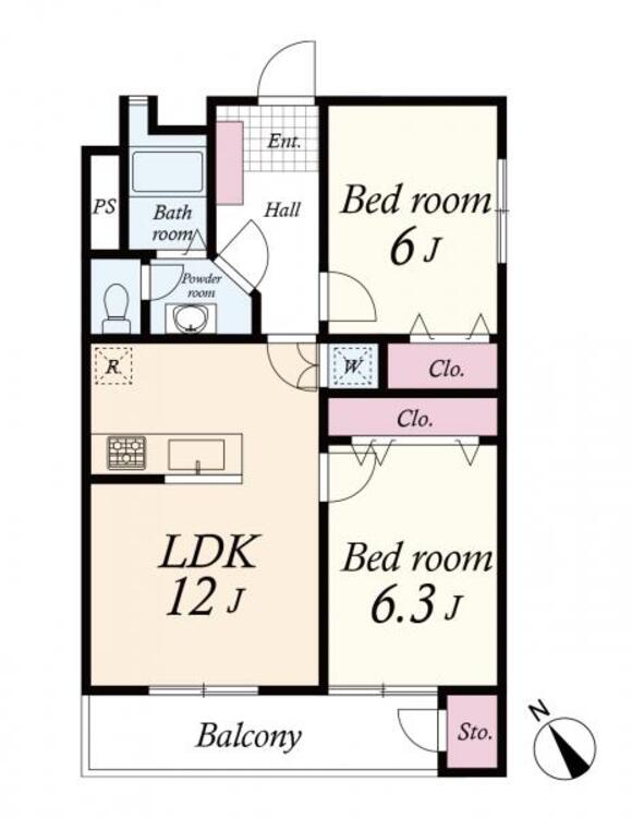 間取り 間取図　２ＬＤＫ