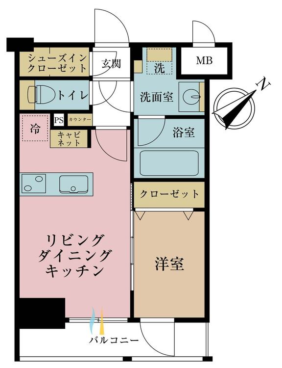 その他 1LDK、専有面積30.88m2、バルコニー面積4.73m2
