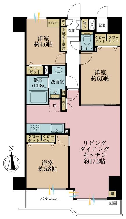 その他 3LDK、専有面積73.32m2、バルコニー面積8.12m2