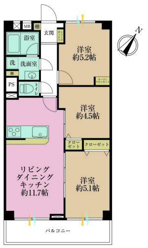 三ツ沢ハイタウン１号棟の物件画像