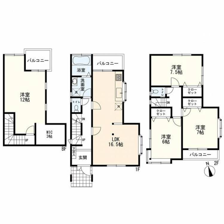 間取り 間取図　４ＬＤＫ